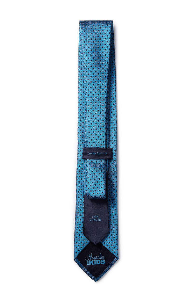 Miracles For Kids Exclusive Silk Jacquard Tie - Blue Ties David August, Inc.   
