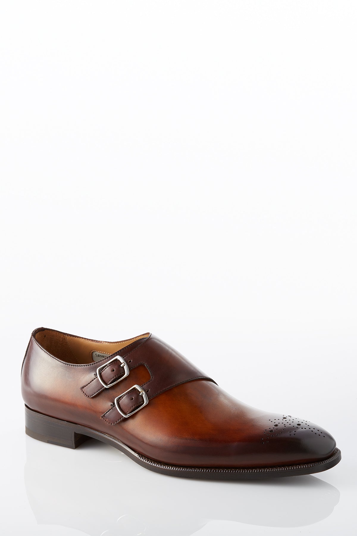 David August Leather Double Monk-strap Shoes in Whiskey Brown 12 David August Leather Double Monk-strap Shoes in Whiskey Brown 12