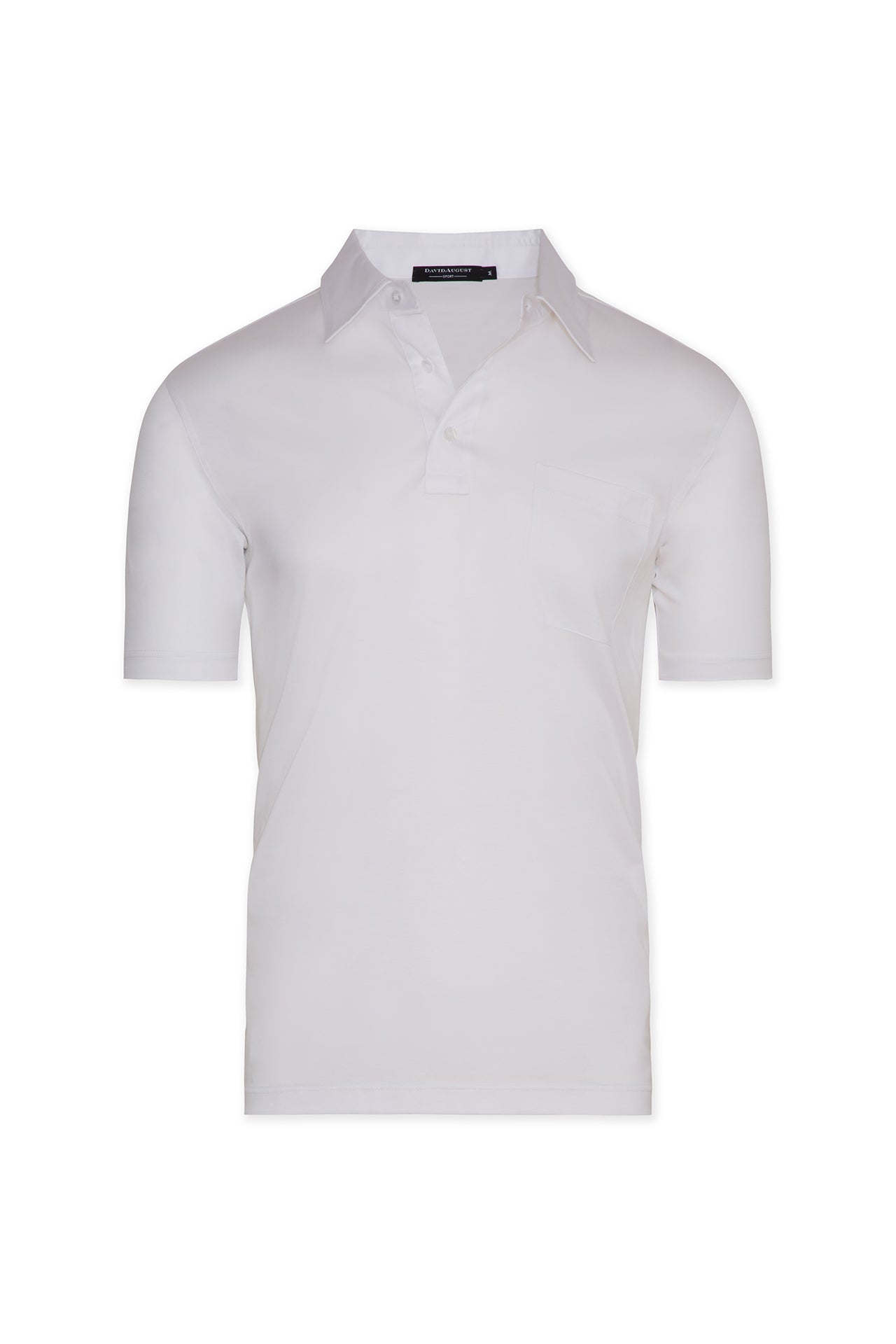 David August | Luxury Mercerized Cotton Polo in White – David