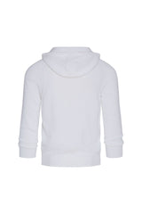 Cotton Knit Zip-Front Hooded Sweater with knitted detail in Orca Sweater David August, Inc.   