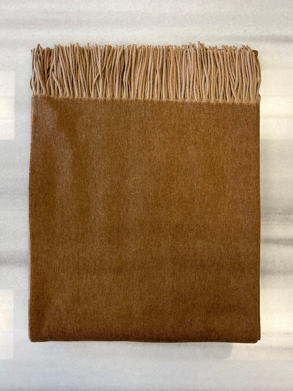 Cashmere Throw in Camel Blanket David August Cashmere   