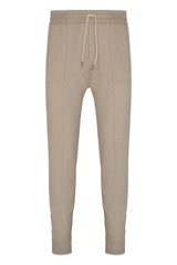 Cashmere-Blend Knit Hooded Sweater & Jogger in Almond Knitwear David August, Inc.   