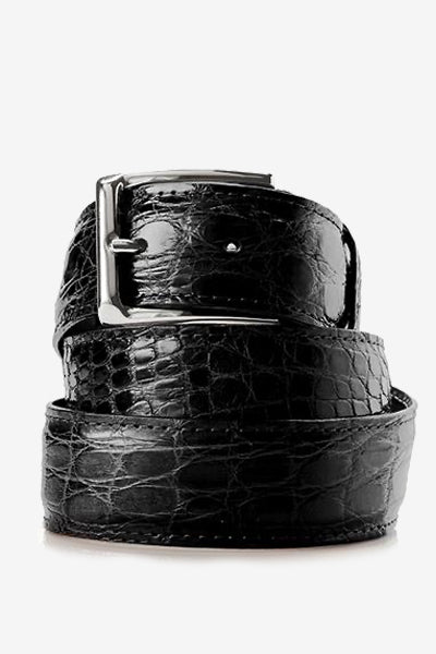 David August Black Glossy Crocodile Belt – David August,