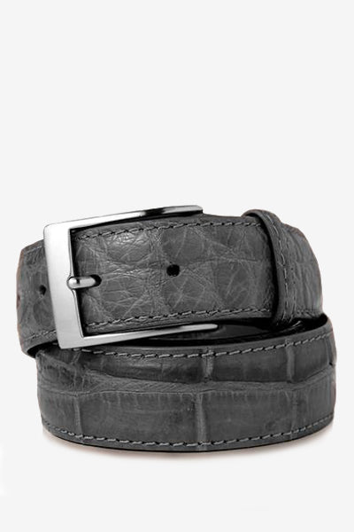 Matte Grey Men's Reversible Leather Belt in Black / Brown - Haus of Grey