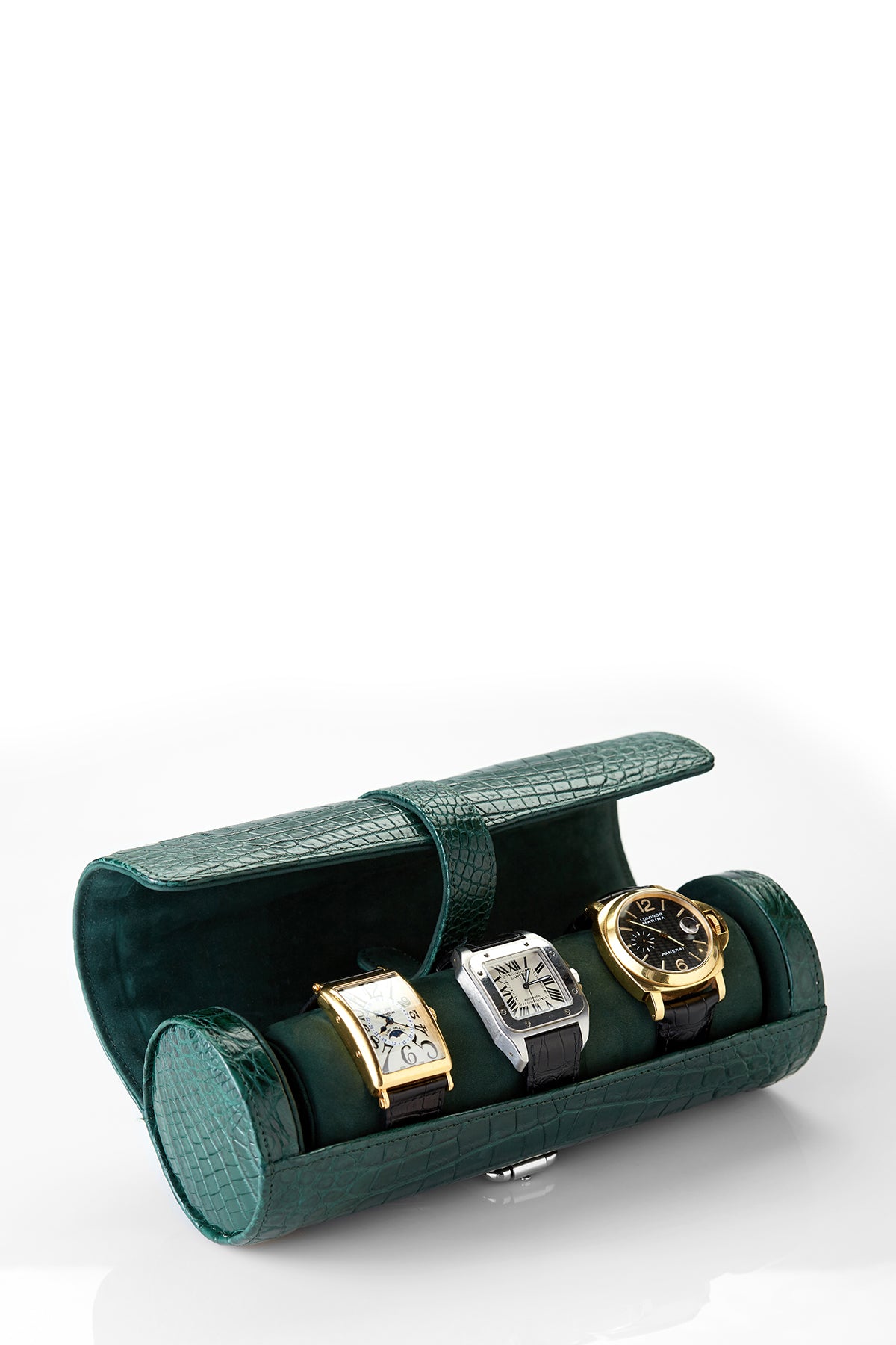 Green Leather ZEALANDE® Watch Rolls