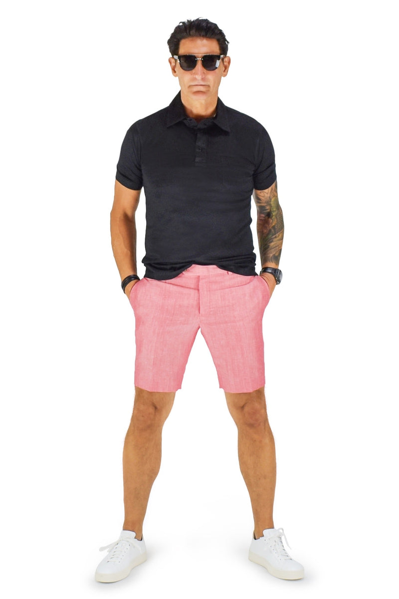 David August Coral Cotton Linen Shorts - Cut-to-Order Shorts David August, Inc.   