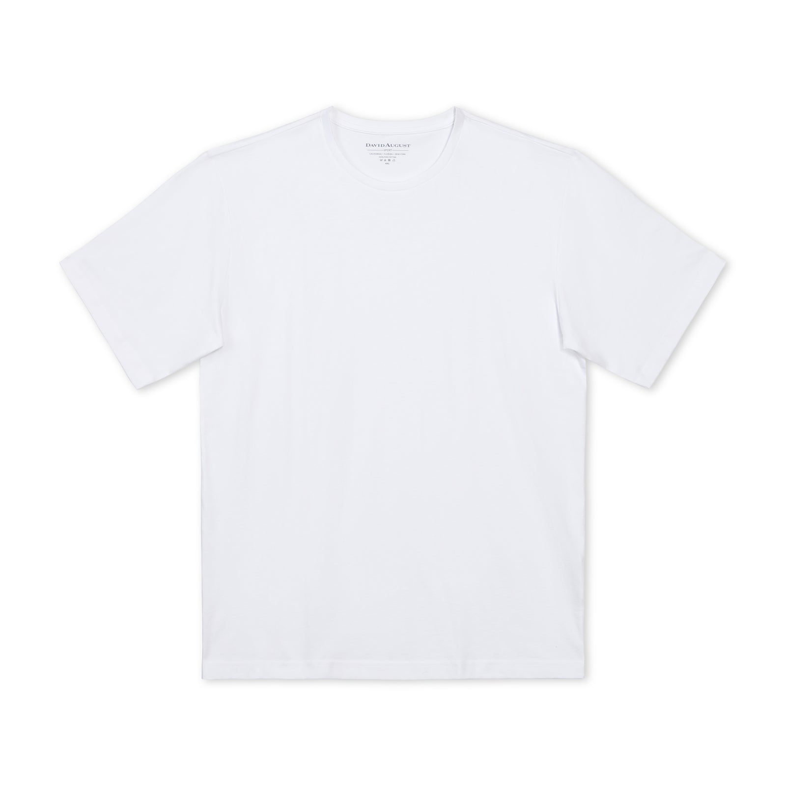 DAVID AUGUST PIMA COTTON CREW NECK T-SHIRT IN WHITE – David August