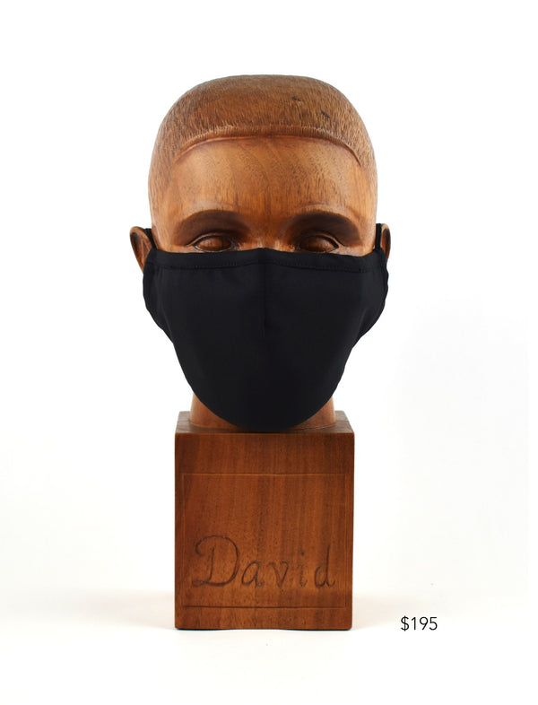 Premium Black Solid Cloth Face Mask - FM16 Face Mask David August, Inc.   