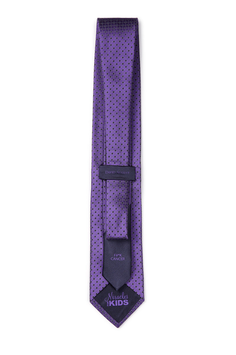 Miracles For Kids Exclusive Silk Jacquard Tie - Purple Ties David August, Inc.   