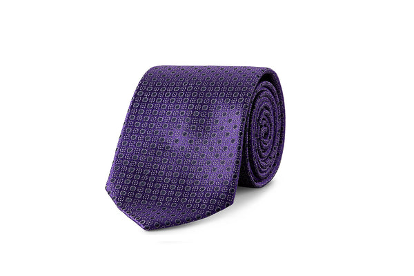 Miracles For Kids Exclusive Silk Jacquard Tie - Purple Ties David August, Inc.   