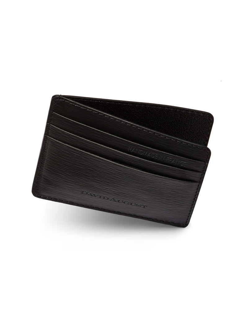 David August Luxury Genuine Epi Leather Card Case Wallets David August, Inc. Black  