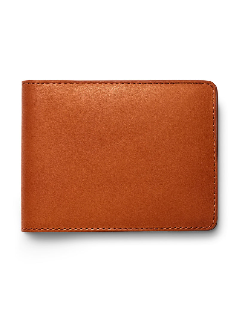 David August Luxury Genuine EPI Leather Bi-Fold Wallet Red