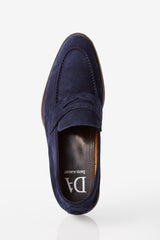 David August Suede Penny Loafer in Cosmos Blue Shoes David August, Inc.   