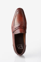 David August Leather Penny Loafer in Whiskey Shoes David August, Inc.   
