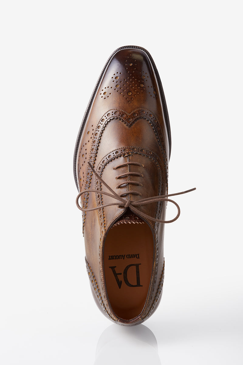 David August Leather Wingtip Brogue Shoes in Light Brown David August, Inc. David August Leather Wingtip Brogue Shoes in Light Brown David August, Inc.