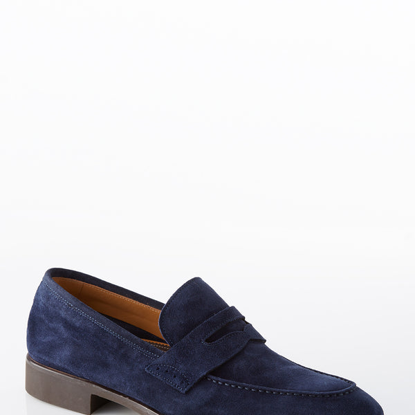 Suede Penny Loafers in Blue – childrenchic