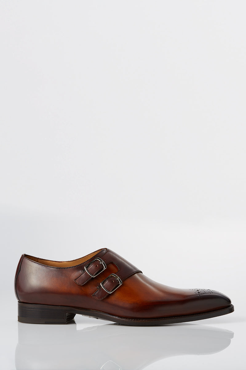 David August Leather Double Monk-strap Shoes in Whiskey Brown David August, Inc. David August Leather Double Monk-strap Shoes in Whiskey Brown David August, Inc.