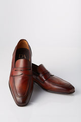 David August Leather Penny Loafer in Whiskey Shoes David August, Inc.   