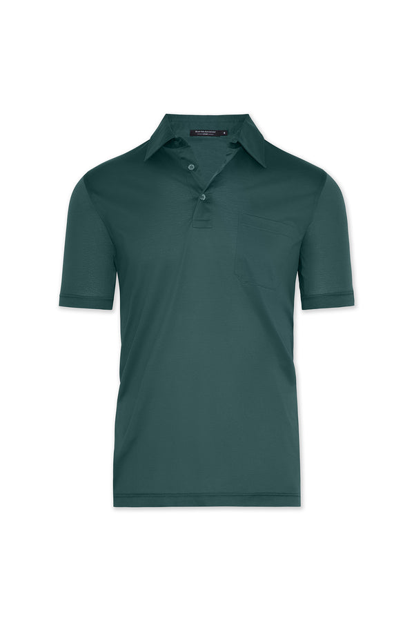 Luxury Mercerized Cotton Polo in Cool Moss  David August, Inc.   