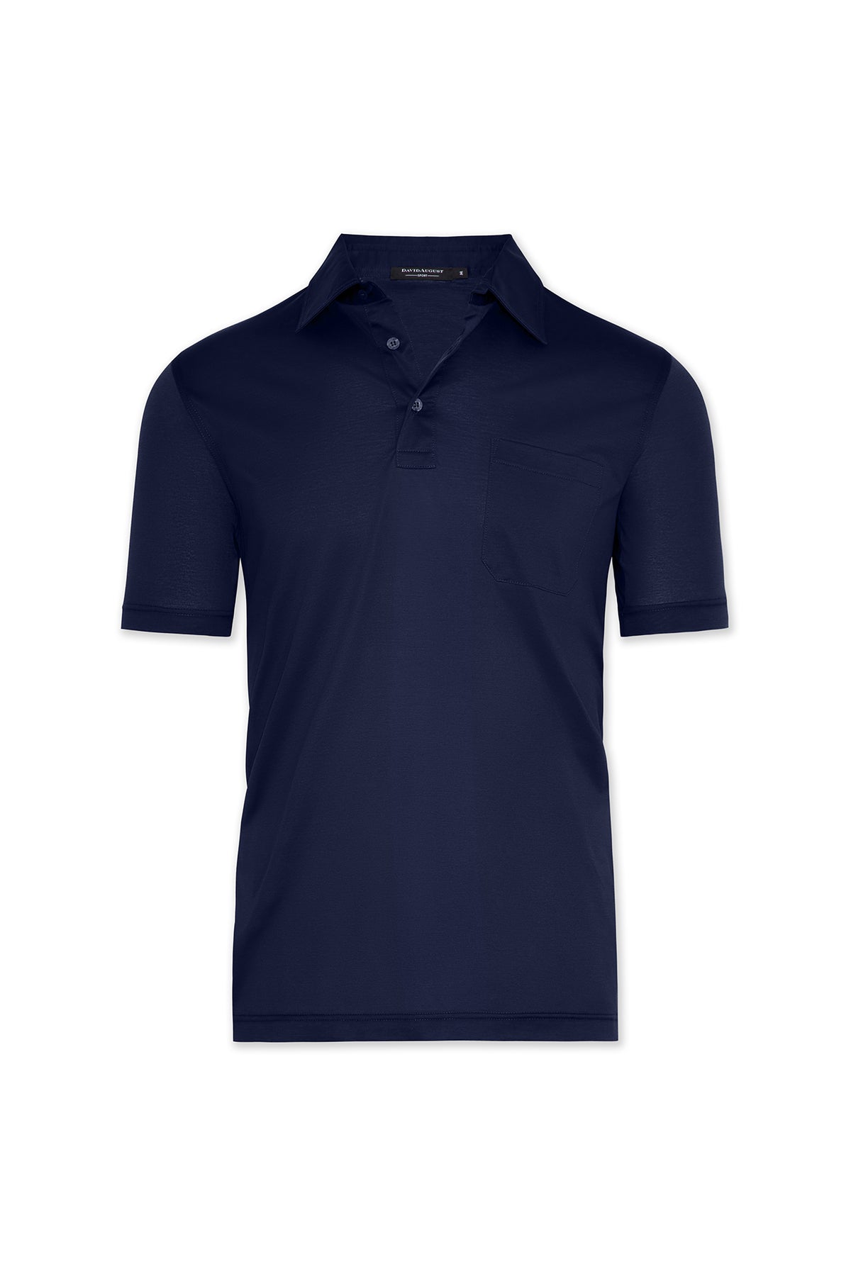 David August | Luxury Mercerized Cotton Polo in Royal Navy – David