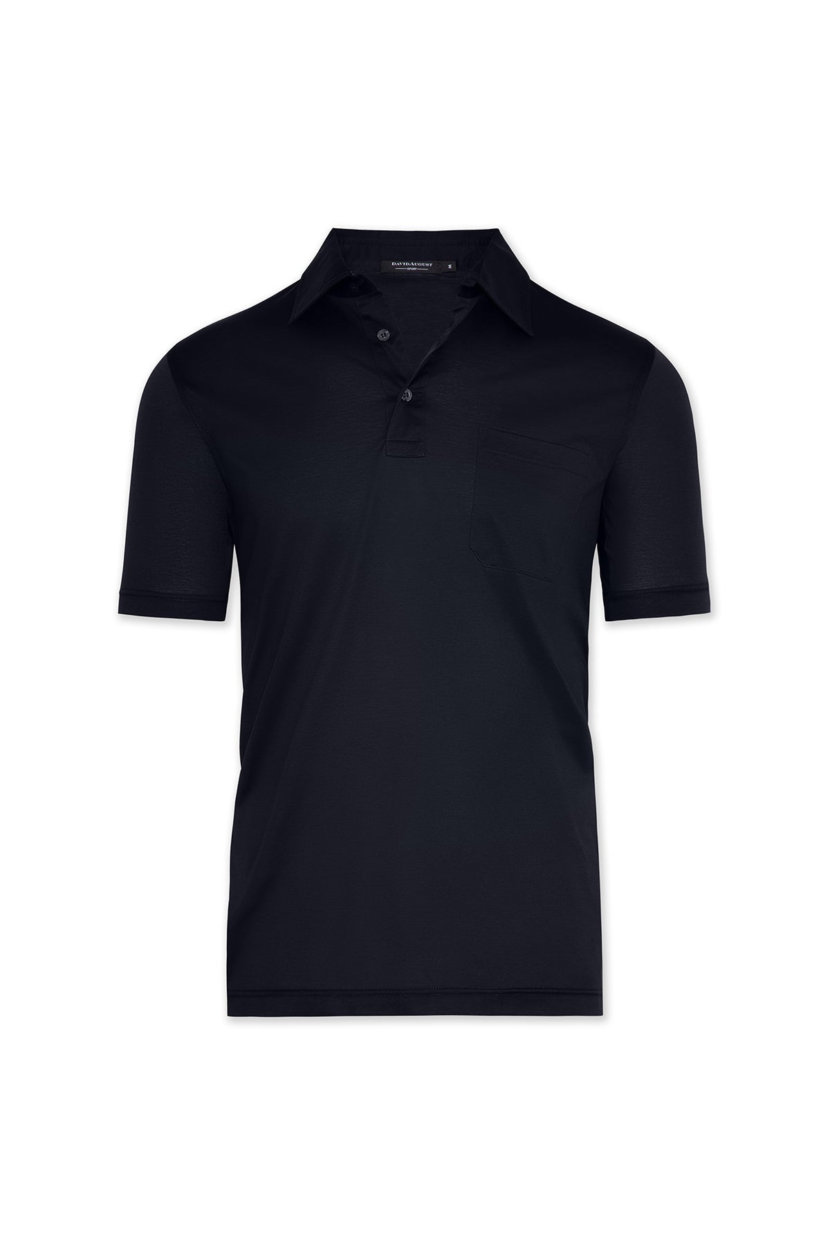 David August | Luxury Mercerized Cotton Polo in Navy – David