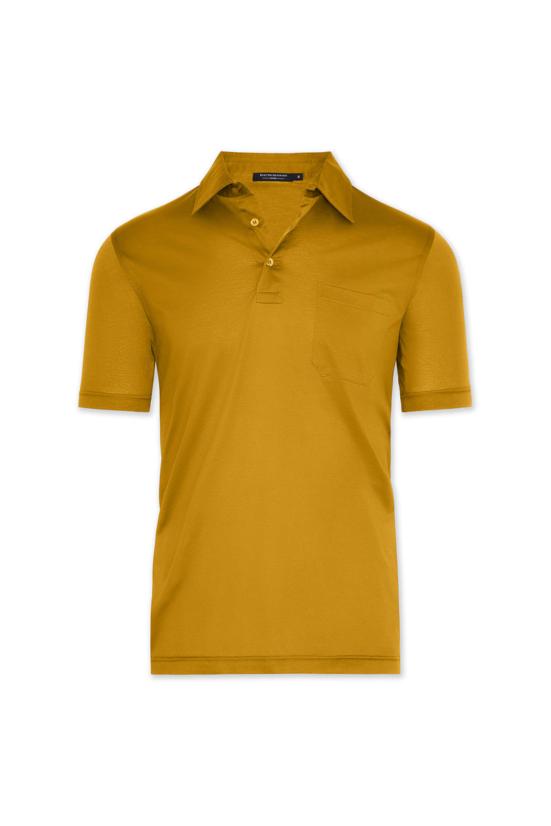 Luxury Mercerized Cotton Polo in Yellow  David August, Inc.   