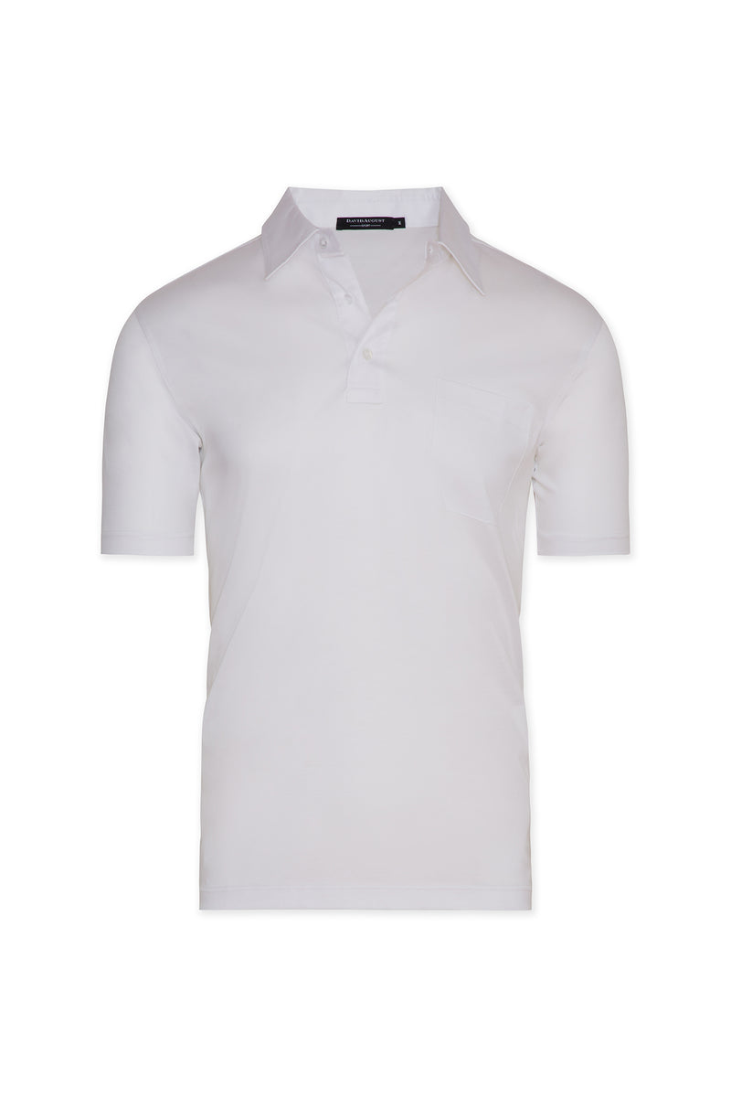 David August  Luxury Mercerized Cotton Polo in White – David August, Inc.
