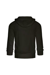 Cotton Knit Zip-Front Hooded Sweater with knitted detail in Olive Sweater David August, Inc.   