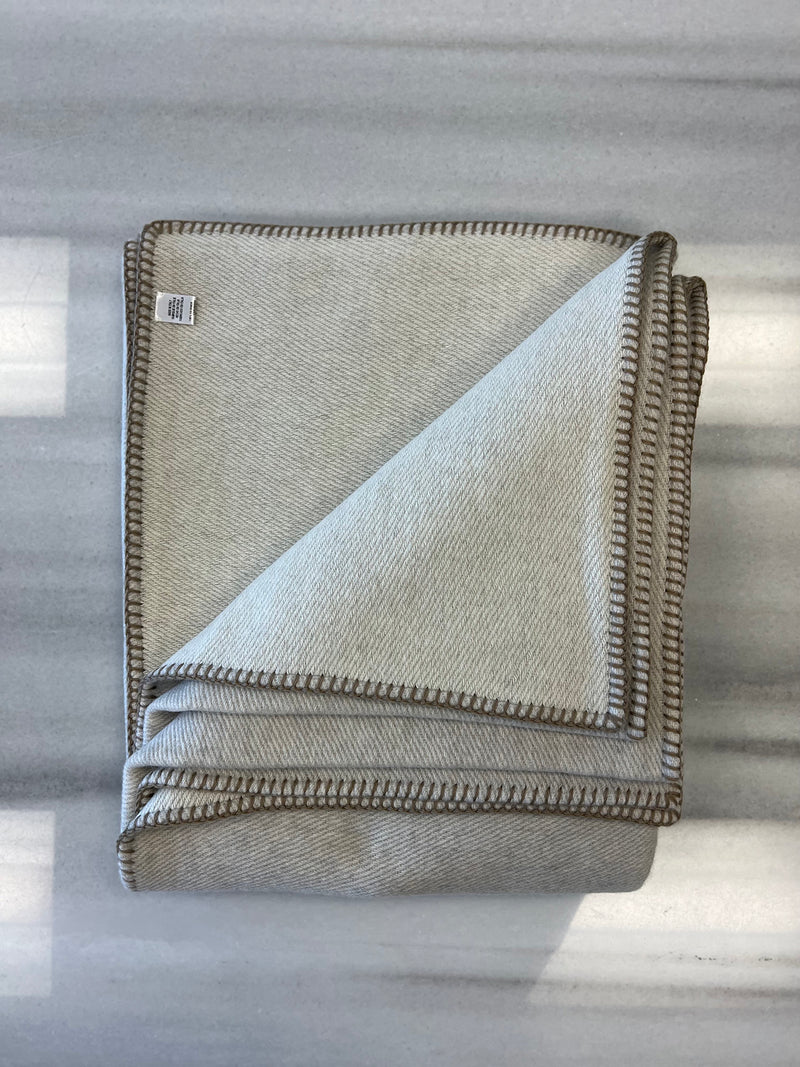Cashmere Throw in Off-White Blanket David August Cashmere   