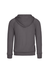 Wool Traveler Knit Zip-Front Hooded Sweater in Heathered Shark Sweater David August, Inc.   