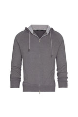 Cashmere-Blend Knit Hooded Sweater & Jogger in Navy Knitwear David August, Inc. Medium Medium Grey 