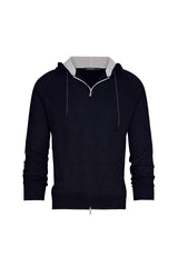 Cashmere-Blend Knit Hooded Sweater & Jogger in Medium Grey Knitwear David August, Inc. Medium Black 