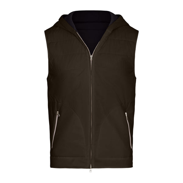 トップス Steven Alan COTTON NYLON ZIP STAND VEST Steven Alan COTTON NYLON ZIP STAND VEST
