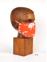 Premium Orange Floral Cloth Face Mask - FM08 Face Mask David August, Inc.   