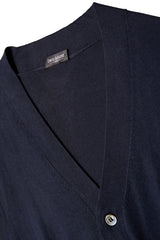 Silk Cashmere Buttoned Sweater Vest - Caspian Blue Sweater David August, Inc.   