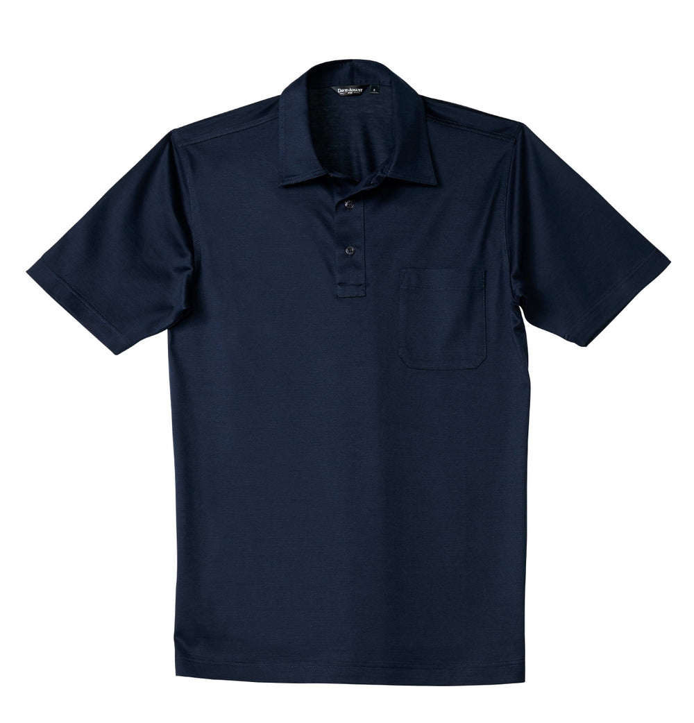 David August | Luxury Mercerized Cotton Polo in Navy – David