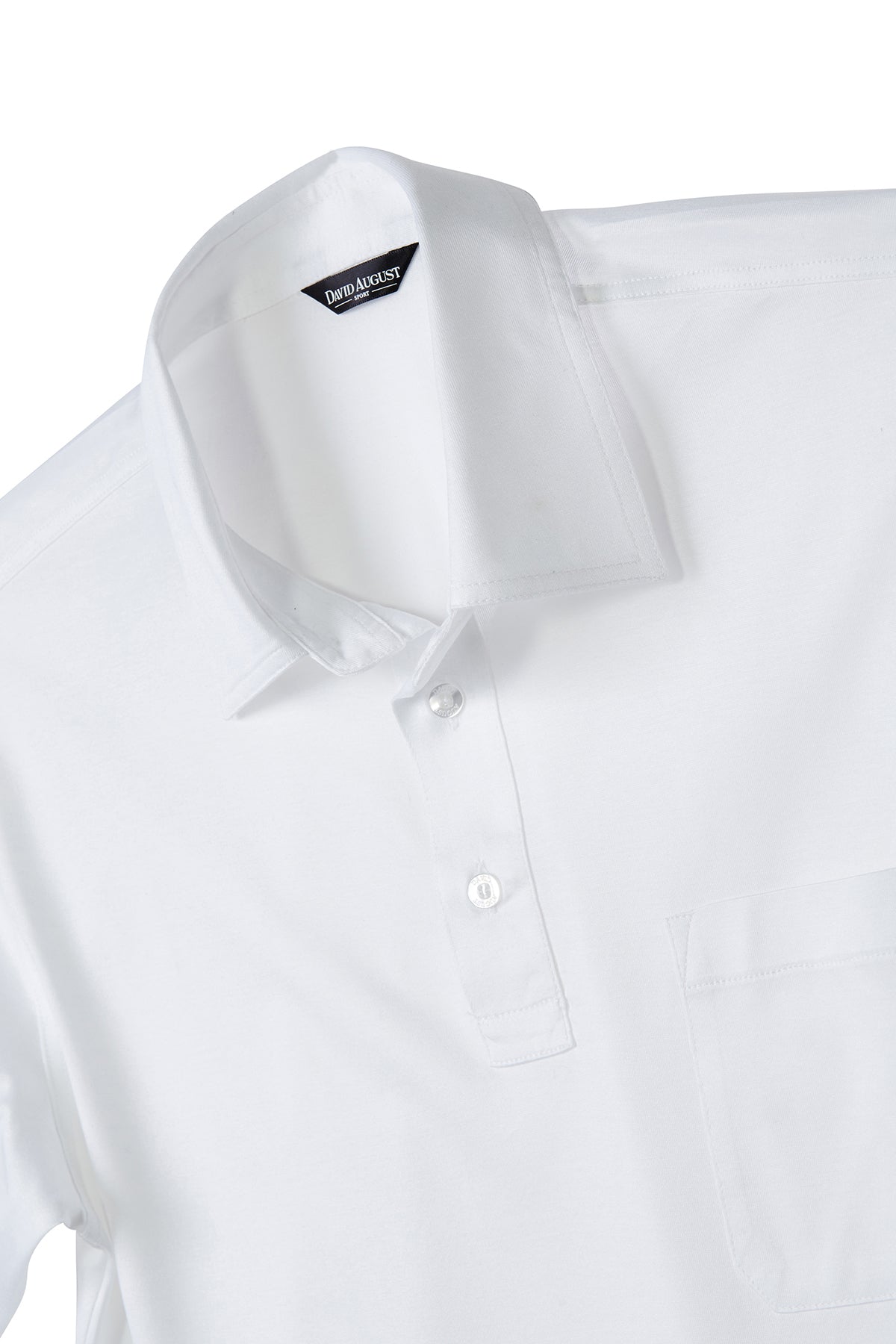 David August Mercerized Cotton Polo White Medium
