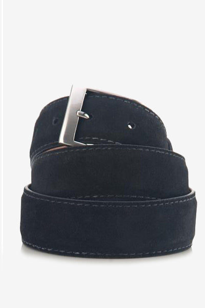 Black Suede Leather Belt Belts David August, Inc.   