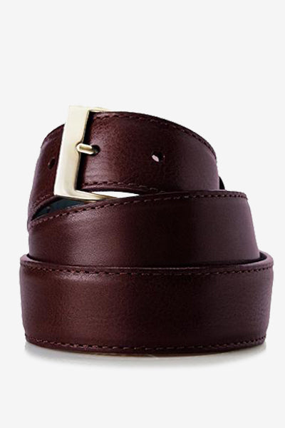 Burgundy Italian Calfskin Leather Belt Belts David August, Inc.   