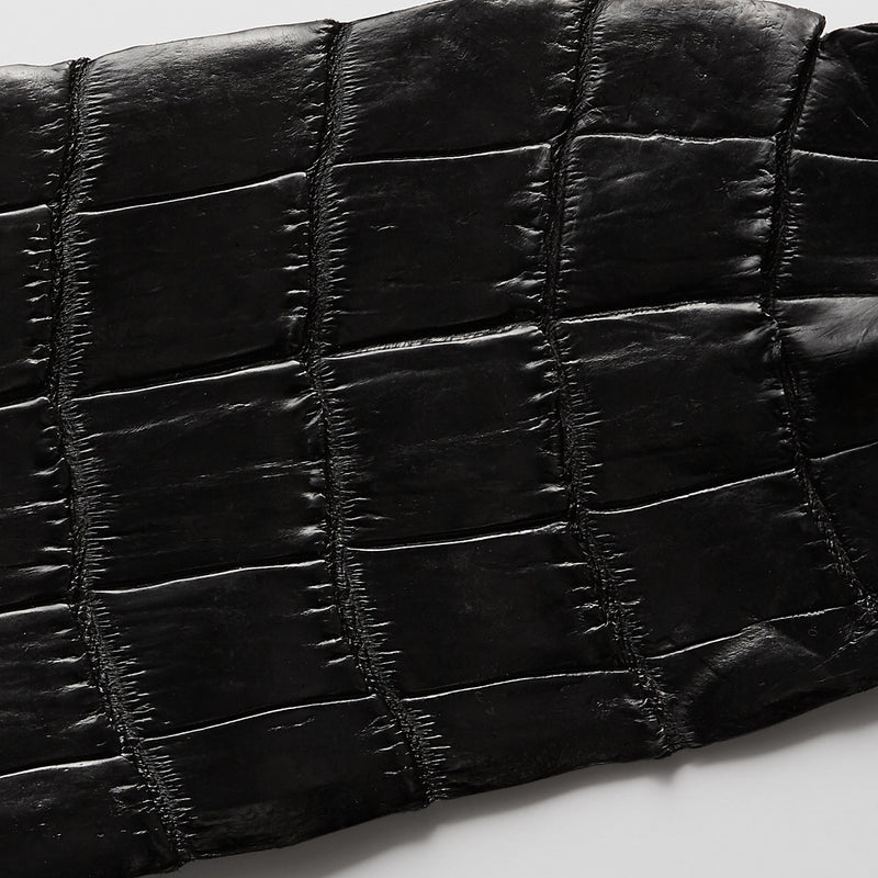 China Custom Black Croc Leather Mens Suit Carrier Travel Garment