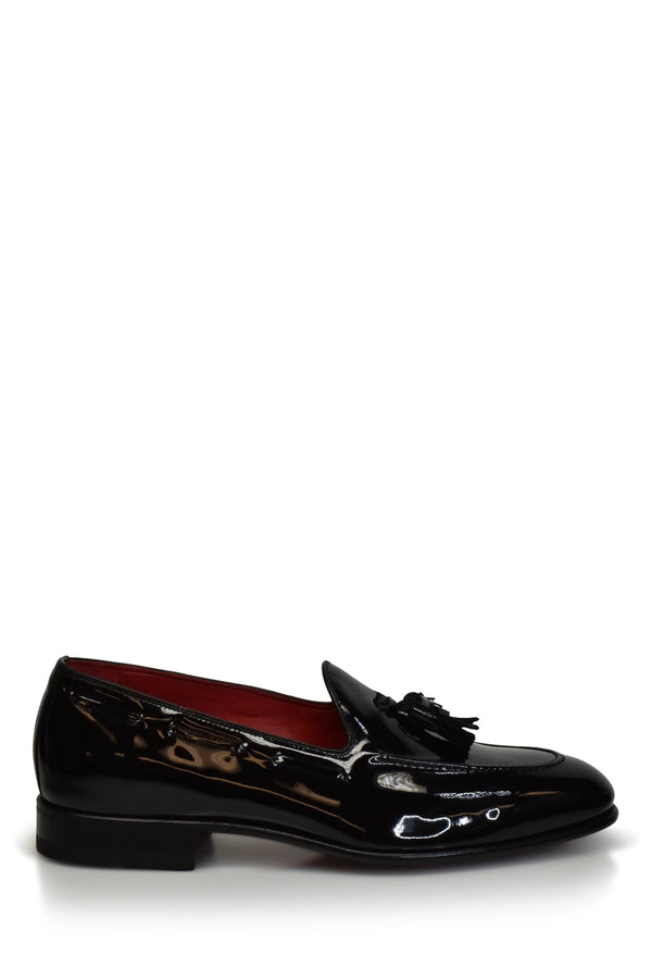 Patent Leather Cary Formal Tuxedo Loafer in Black Shoes David August, Inc.   