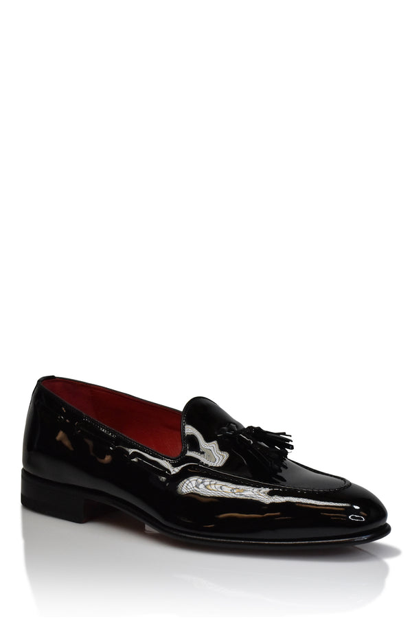 Patent Leather Cary Formal Tuxedo Loafer in Black Shoes David August, Inc.   