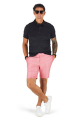 David August Slim Fit Coral Cotton Linen Shorts - Cut-to-Order Shorts David August, Inc.   