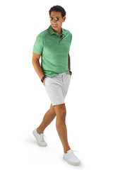 David August Slim Fit Stone Polished Cotton Shorts - Cut-to-Order Shorts David August, Inc.   