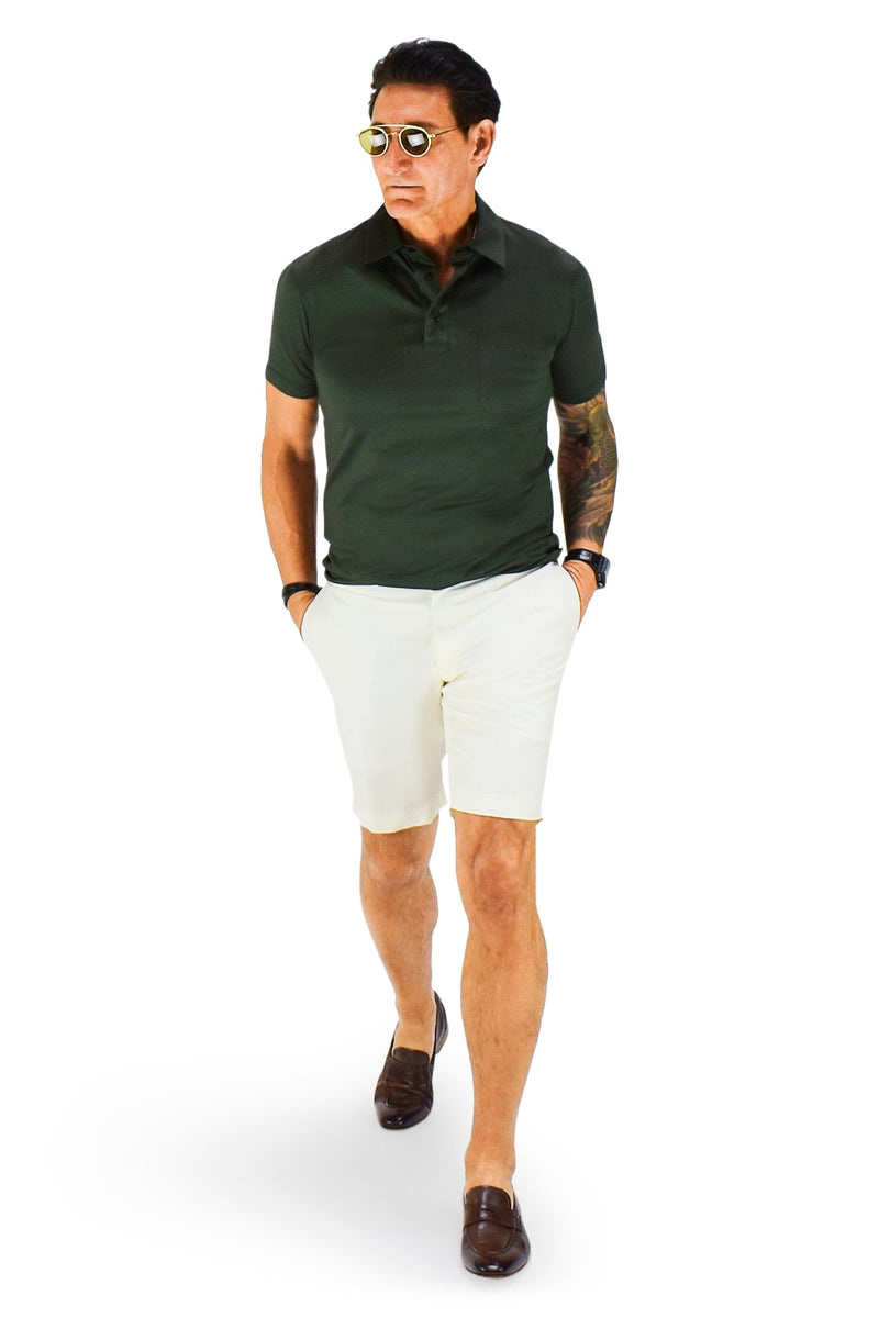 David August Off White Summer Wool Linen Shorts - Cut-to-Order Shorts David August, Inc.   