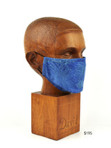 Premium Blue Abstract Floral Cloth Face Mask - FM10 Face Mask David August, Inc.   