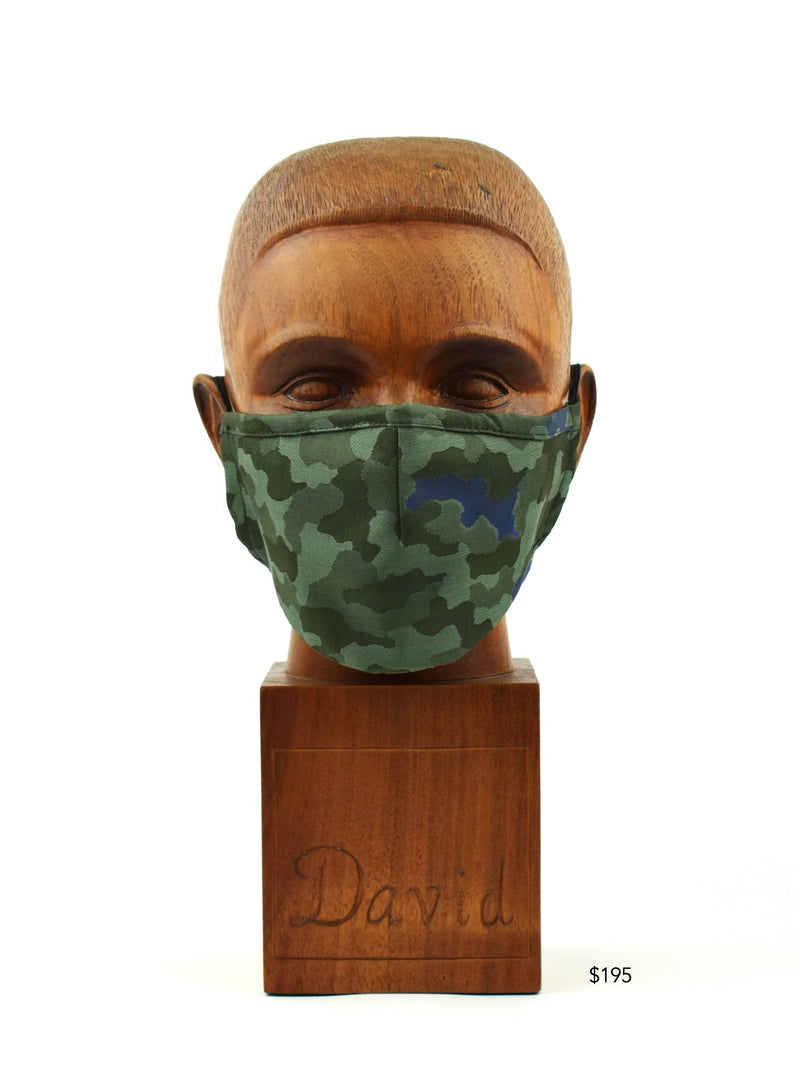 Premium Green Camo Cloth Face Mask - FM30 Face Mask David August, Inc.   