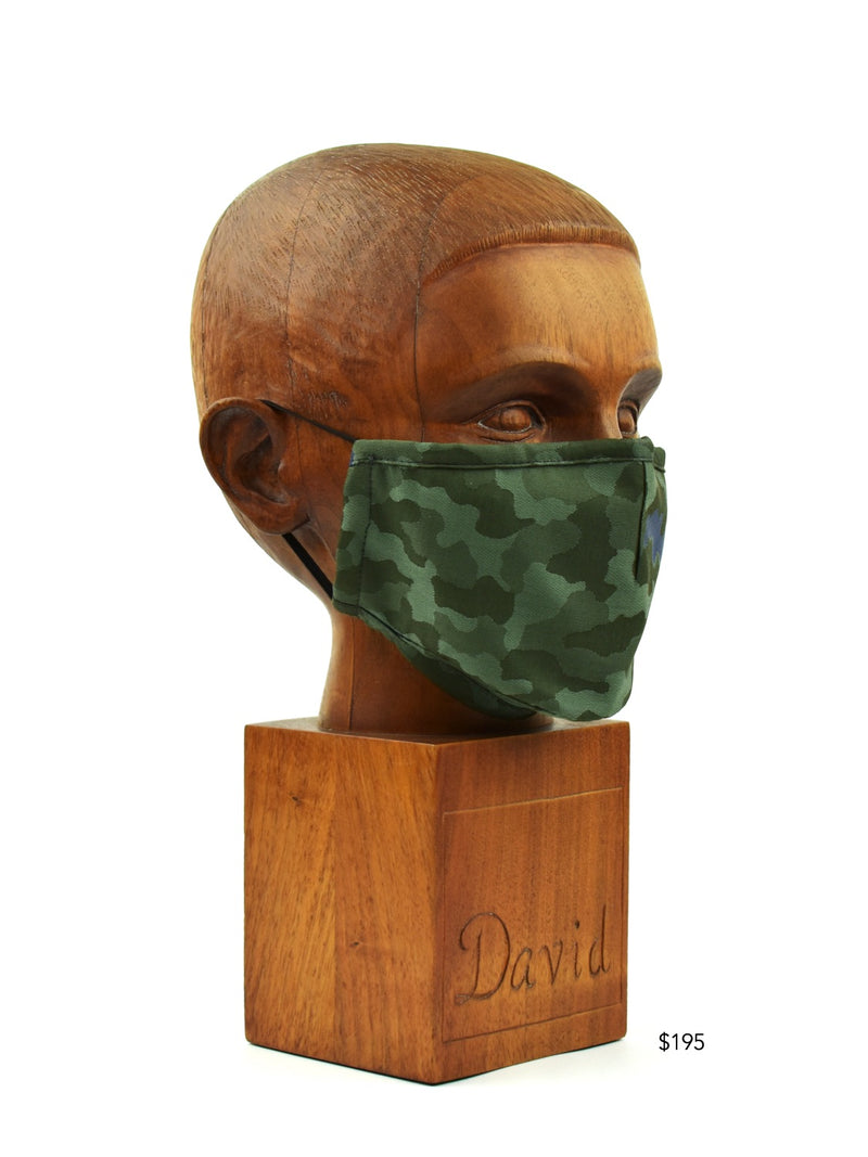 Premium Green Camo Cloth Face Mask - FM30 Face Mask David August, Inc.   