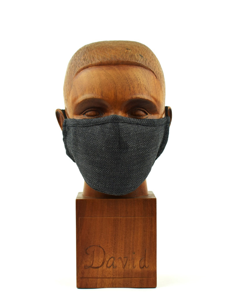 Premium Grey Textured Cloth Face Mask - FM27 Face Mask David August, Inc.   