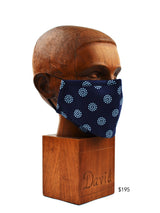 Premium Navy with Blue Dot Cloth Face Mask - FM36 Face Mask David August, Inc.   